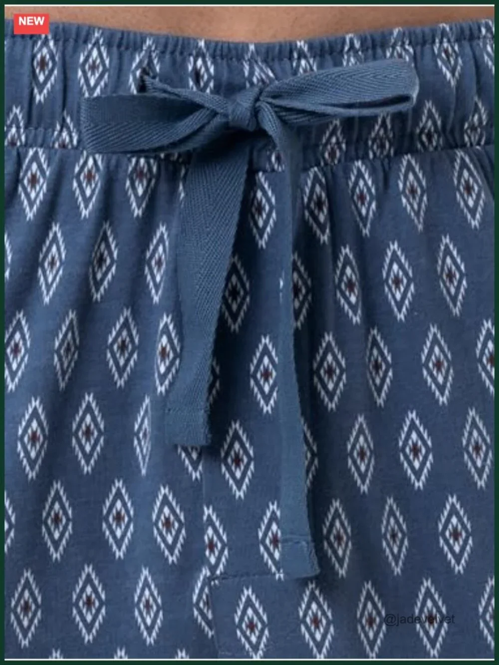 Relaxed Fit Cotton Blend Pajama Sleep Set with 6 Pockets